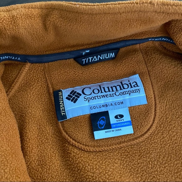 COLUMBIA Orange Fleece Jacket Titanium - Picture 11 of 14